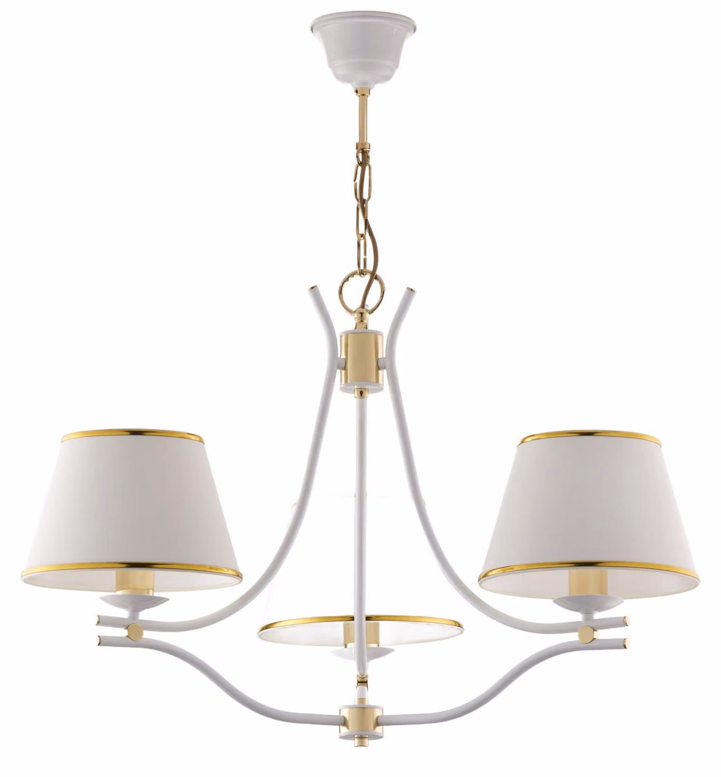 Lampada a sospensione SAMBA bianco-oro 3xE27x40W in metallo, dimensioni: 83x78x78 cm, IP20, Jupiter