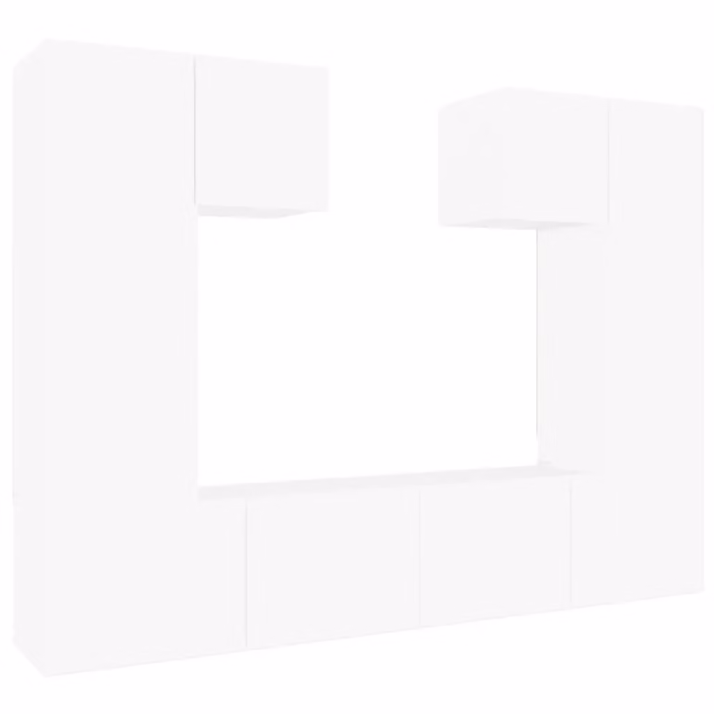 Set di Mobili Porta TV 6 pz vidaXL Bianco in Legno Multistrato – 2