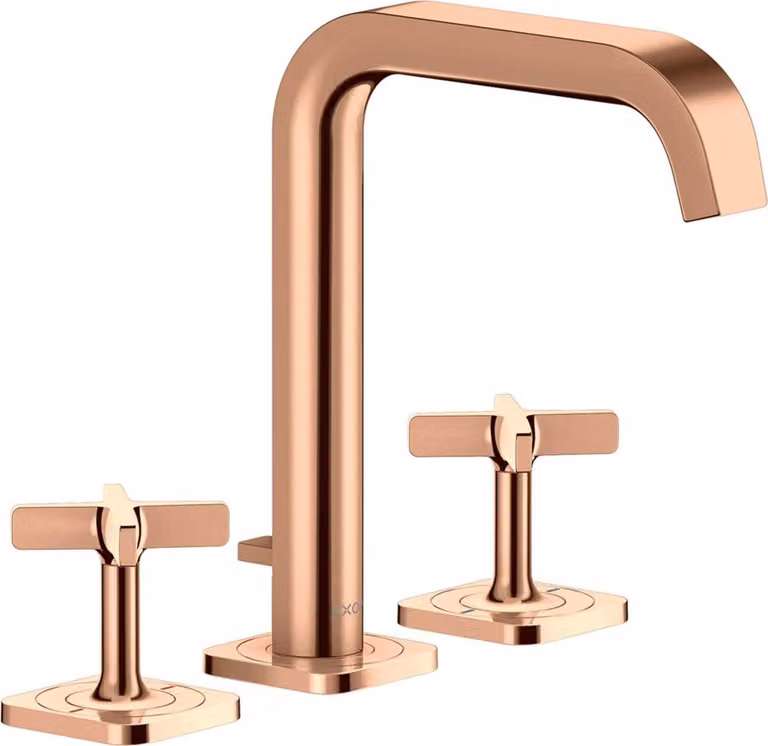 hansgrohe AXOR Citterio E Mélangeur lavabo 3 trous 170 avec vidage automatique et rosettes, 36108300, 36108300
