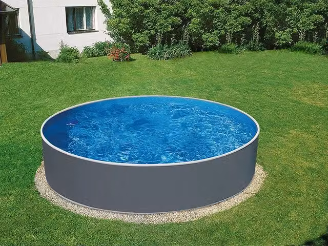 Azuro 4,6x1,2m GRAFITE / BIANCO, liner LAGOON spessore 0,5 mm - senza filtro, con fori fuori asse