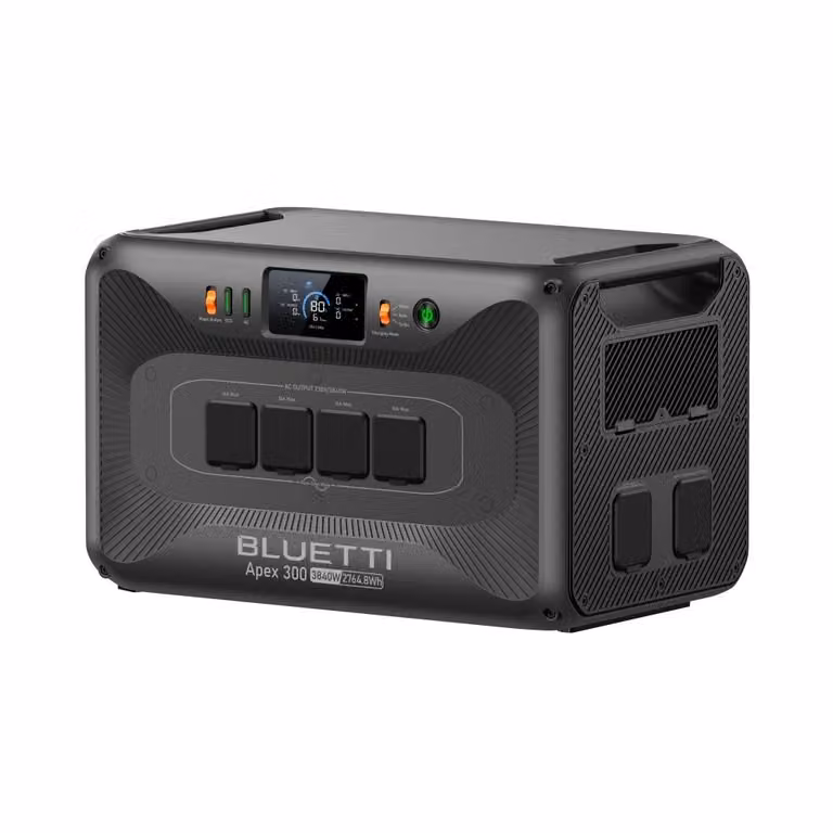 BLUETTI Apex 300 Solar Generator , 2764,8 Wh LFP, batteria di backup con 4 uscite AC da 3840 W, centrale elettrica per casa, caravan e situazioni di emergenza