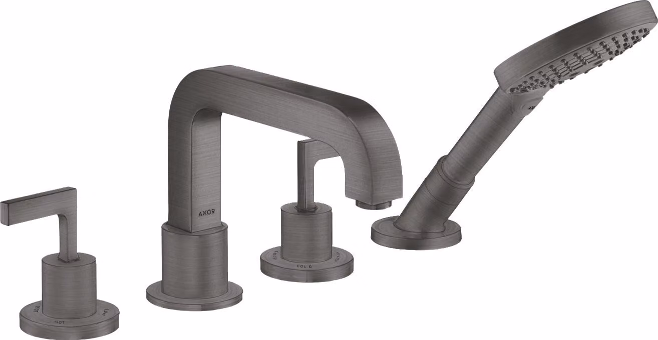 hansgrohe AXOR Citterio Armature d'arête de carrelage à 4 trous avec béqu'illes, 39454340, 39454340