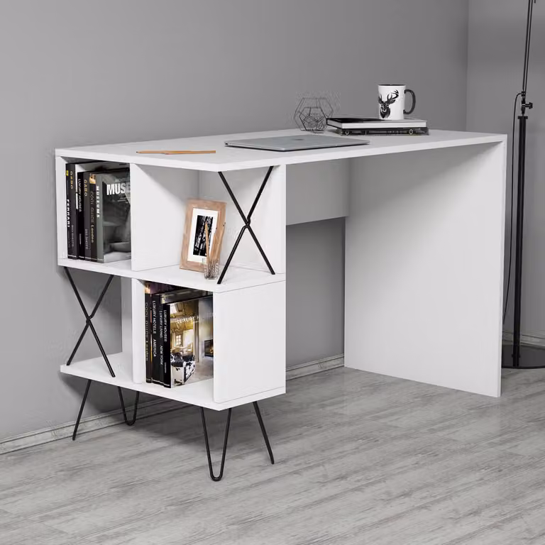 Skye Decor, Extra - Bianco, Scrivanie, Bianco, 120 x 78,8 x 60 cm
