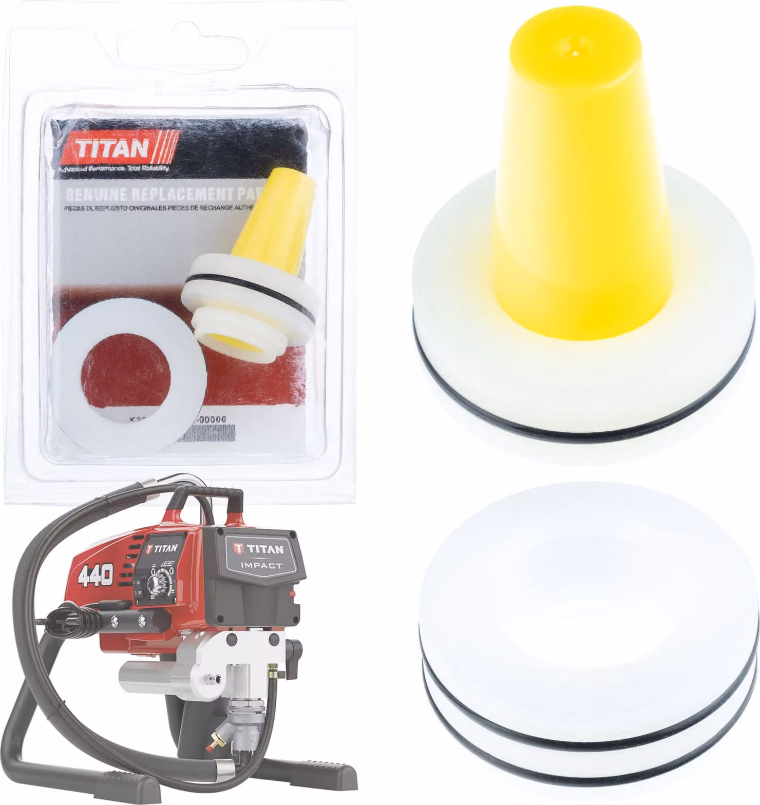 Rosfix Set Seal Kit Tornado RT1 – Per Spruzzatori di Vernice Wagner Titan 340, 440, 450, 640, 650 | Resistente Agli Agenti Chimici, Tra gli Altri.