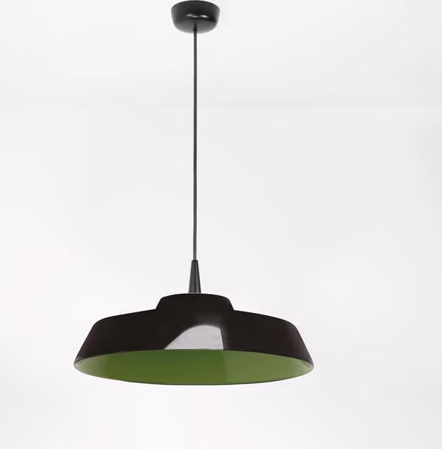 Circus Black lampada a sospensione a LED, design artigianale in ceramica verde, diametro 35 cm, altezza regolabile fino a 300 cm, 8W, 3000K