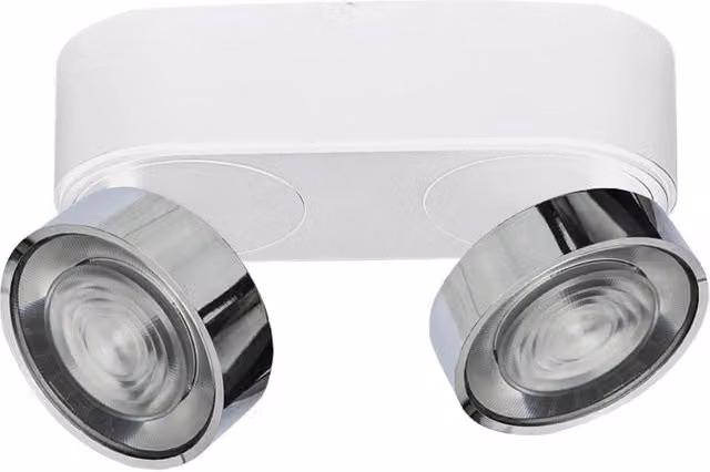 Hole Applique e Plafoniera LED 13W 3000K CRI90 Bianco/Cromo - Lampada da soffitto e parete in alluminio pressofuso - Rossini Illuminazione