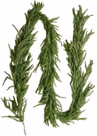 Ghirlanda Natalizia Artificiale VEVOR in Pino Norfolk Verde, Decorazione di Fogliame per Interni ed Esterni, Lunghezza: 275 cm