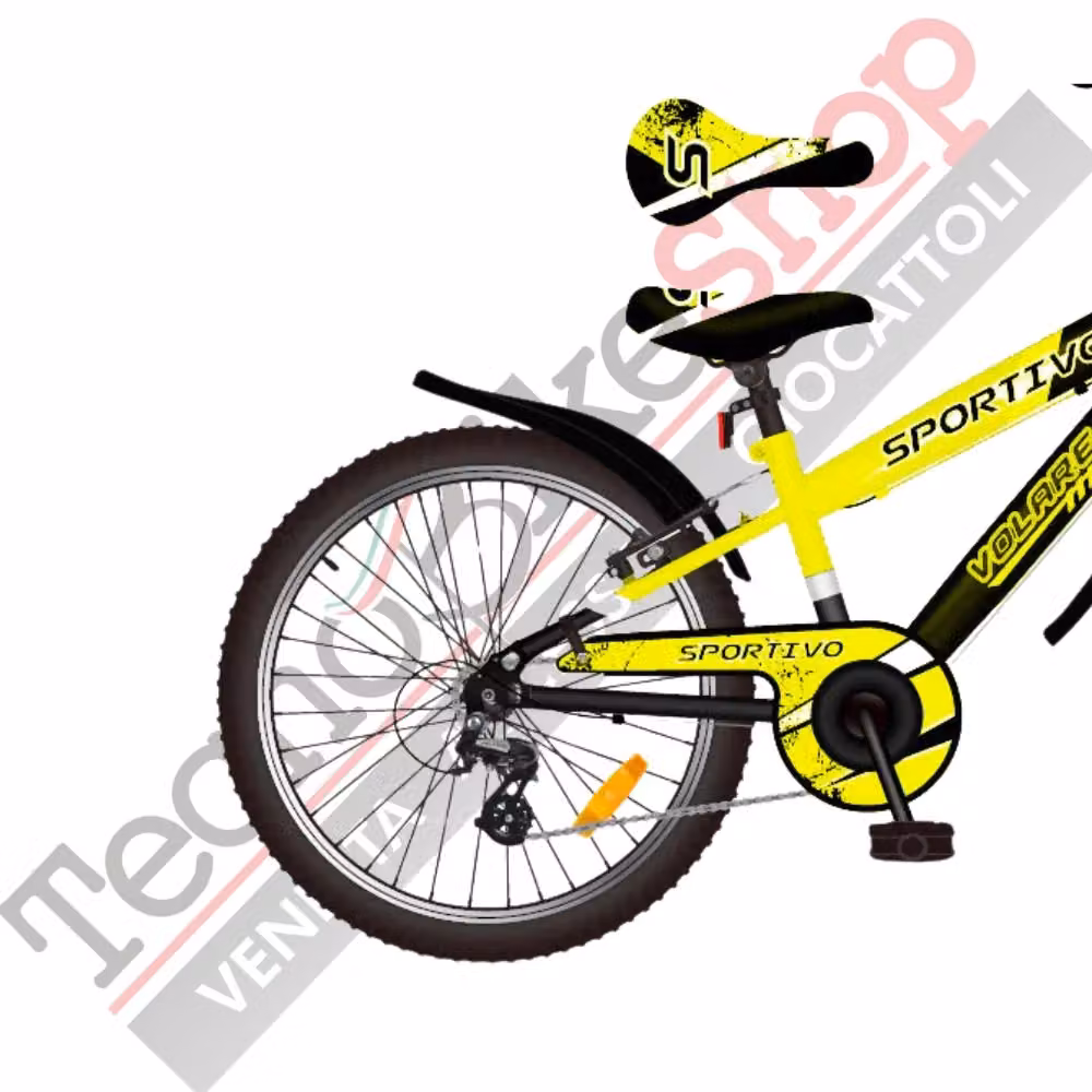 Bicicletta da bambino Tecnobike Shop Volare Sportivo 20 pollici con 7 velocità, colore giallo – 2