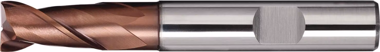 Fresa a scanalatura DIN 6527 L, tipo N, lunghezza nominale 20 mm, lunghezza utile 50 mm, VHM TiAlN DIN 6535 HB, numero di taglienti 2
