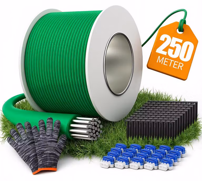 Solidchoice - Kit cavi da 250 metri per tosaerba robot, completo di 150 picchetti
