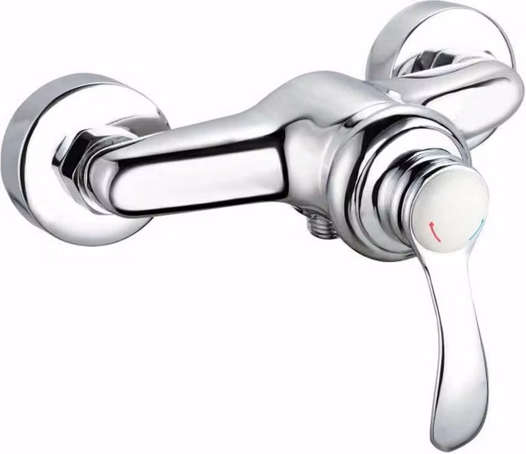 Shower mixer - ROUSSEAU - BYRON - ceramic cartridge - brass - chrome