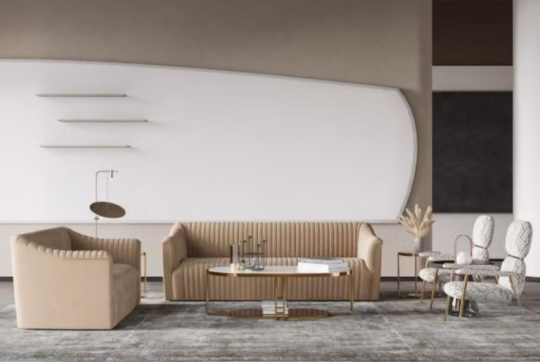 Sofagarnitur 3+1 Sitzer Wohnlandschaft Relax Samt Sitz Design Couch Lounge