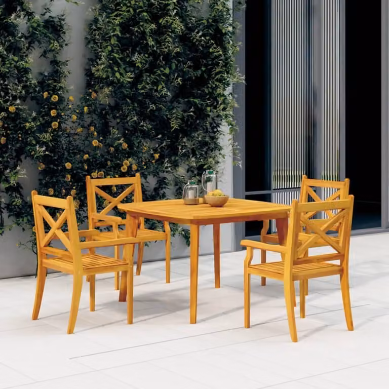 Maison Exclusive - Tavolo da Giardino 110x110x75 cm Legno Massello Di Acacia
