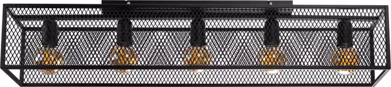 Moderna lampada da soffitto Loft Horus Plus 2915/Z-B-5 Nero 5 punti luce Metallo E27 IP 20