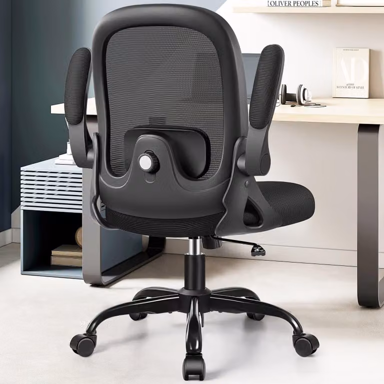 Sedia da ufficio ergonomica con supporto lombare 3D, schienale traspirante in mesh e altezza regolabile