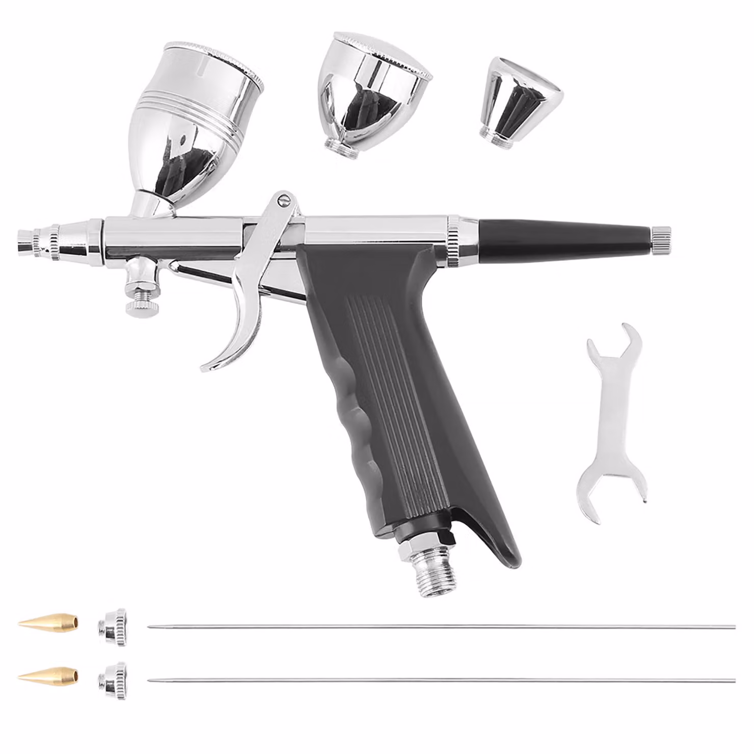 Pistola ad aerografo a gravità, per la decorazione delle unghie artistiche Modello 0.3mm 0.5mm 0.8mm tre dimensioni di ugelli a spruzzo
