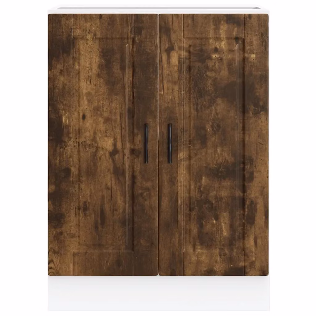 Base cucina moderna HELLOSHOP26 in legno composito marrone con ante a battente L/P/H: 60 x 46 x 81,5 cm – 2