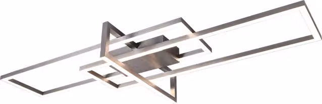 Plafoniera a soffitto LED Trio Leuchten Salinas GD Trio in acciaio argento, dimmerabile, luce bianco caldo