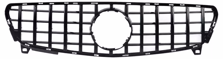 Griglia anteriore, stile GT R, compatibile con Mercedes-Benz Classe A W176, nero lucido