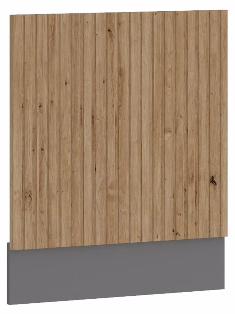 Pannello frontale integrabile per lavastoviglie da 60 cm, cucina AVA Artisan, finitura a lamelle