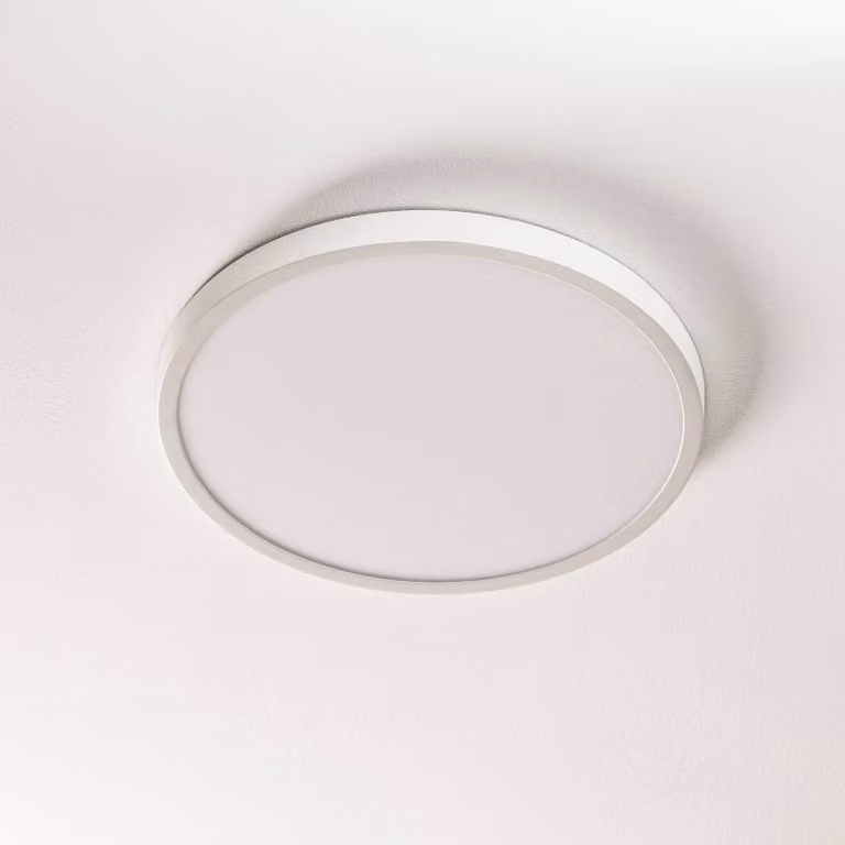 ORION Plafoniera a LED Lero, dimmerabile, Bianco / Opale, Soggiorno / Sala da pranzo, Alluminio, Moderno, Plafoniera LED