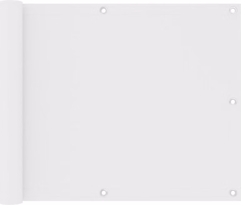 The Living Store Schermo privacy per balcone bianco 75x500 cm Tessuto Oxford