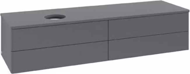 V&B Mobiletto senza struttura frontale Antao 160x50cm, WBP colore Lac, Anthrac. m Lac
