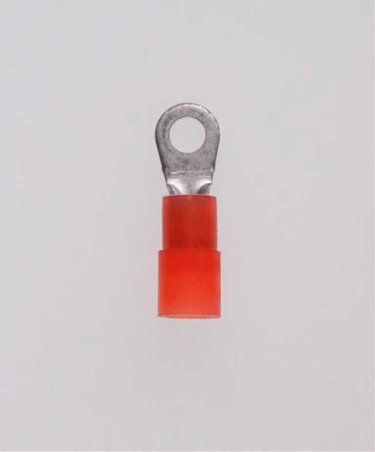 Capocorda a schiacciamento DIN 46237 isolato, forma ad anello, sezione 0,5 mm² - 1,5 mm², rosso, trasparente - 1 pezzo