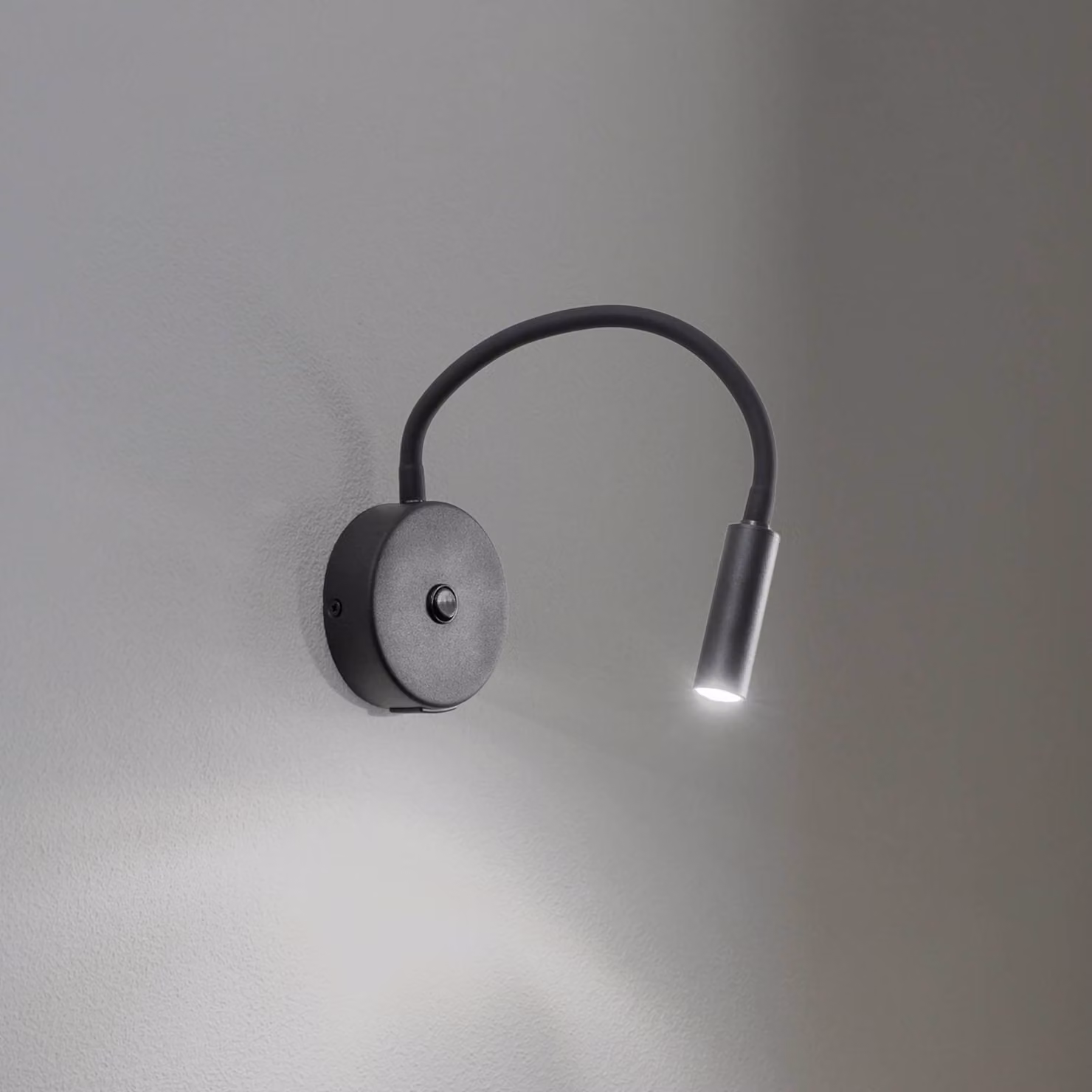 Applique da parete Lagos USB TK Lighting, Nero, Camera da letto, Metallo, Moderno, Applique