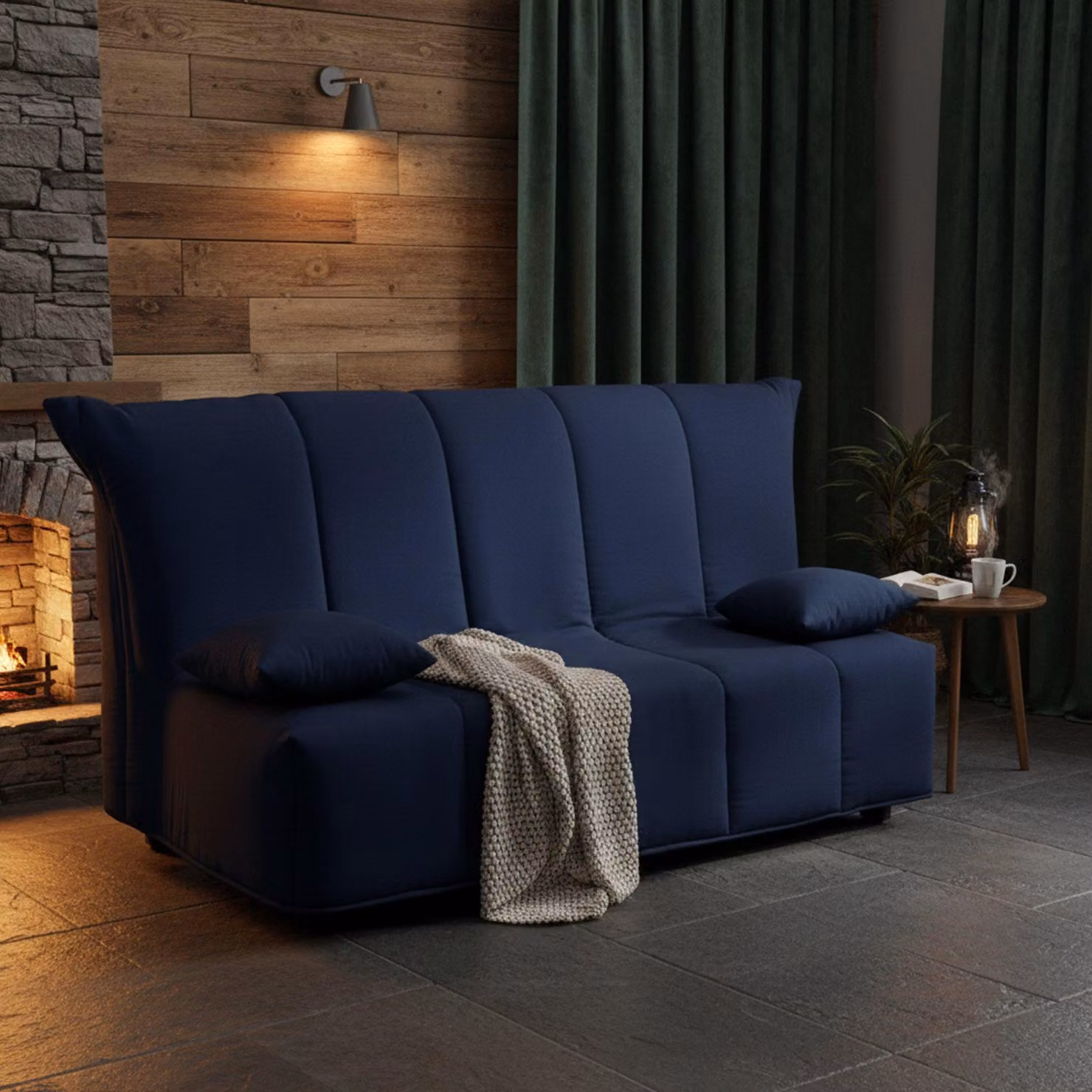 Talamo Italia Divano Letto 3 Posti Antal 90x165 cm Nero, Sfoderabile Rete Letto Elettrosaldata, Materasso Indeformabile  Italy
