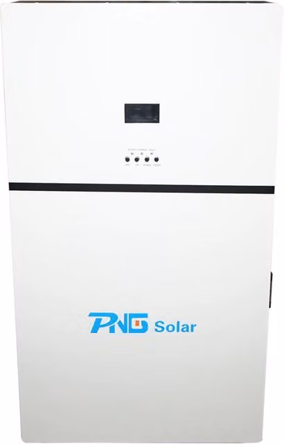 Inverter solare ibrido PNG SOLAR 5KW ON/OFF GRID monofase con batteria integrata LiFePO4 5KW 51,2V 100Ah bianco montaggio a parete IP54