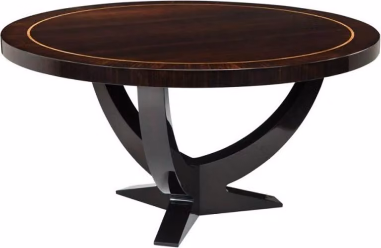 Tavolo da pranzo in mogano di design "Casa Padrino", lussuoso, dimensioni 150 x altezza 78 cm, finitura marrone lucida