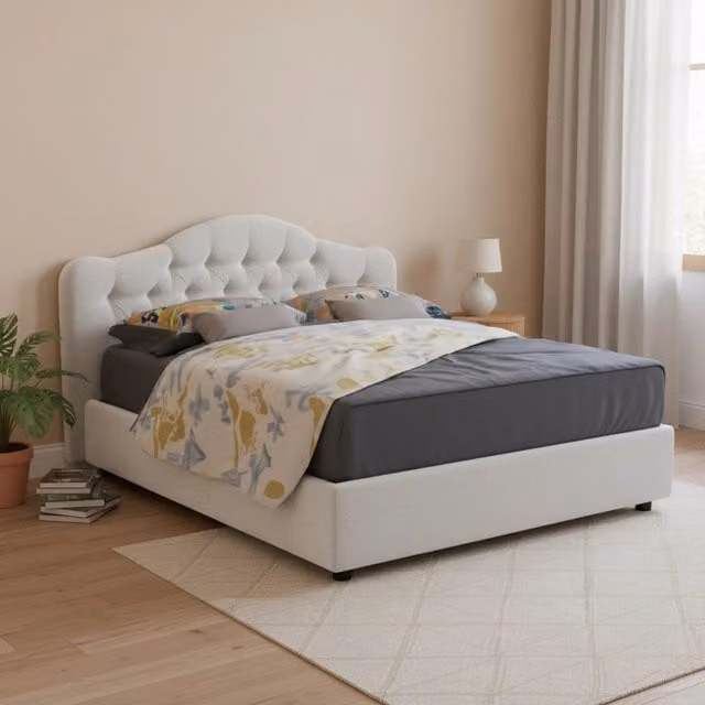 Letto Matrimoniale Alfer DMORA con Materasso Incluso, Bianco, L/P: 160 x 200 cm – 1