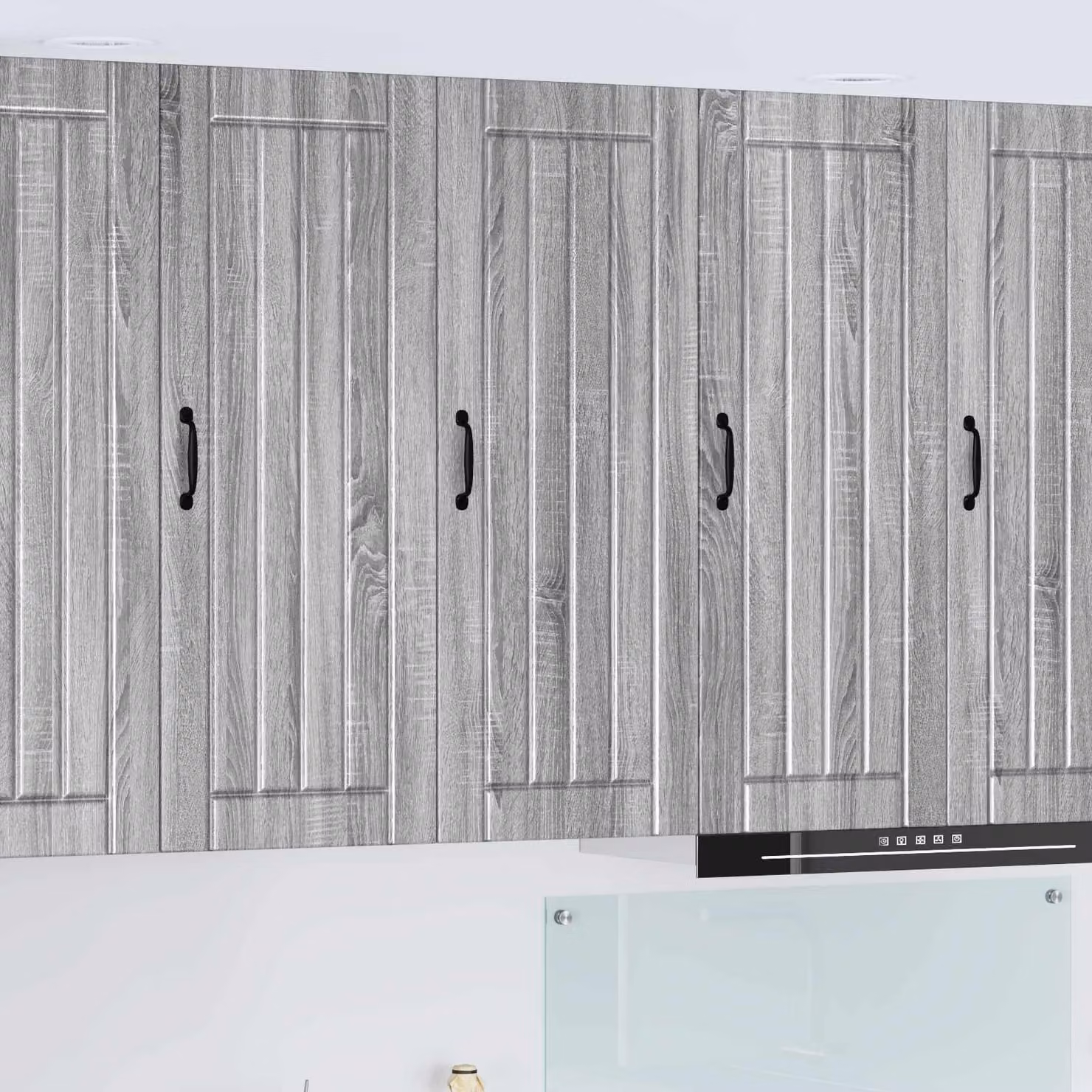 Armadietto a muro vidaXL LUCCA Grigio, moderno con ante a battente e ripiani interni, L: 40 cm, P: 31 cm, H: 100 cm