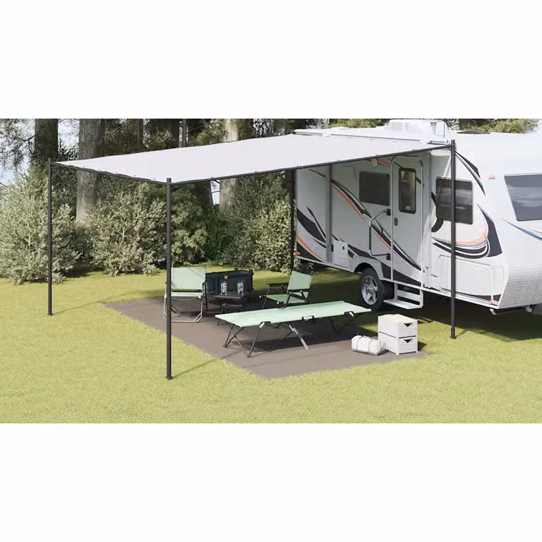 Tappeto da esterno vidaXL in polipropilene grigio chiaro, L: 550 cm x P: 250 cm