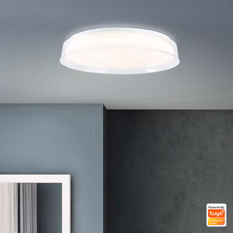 BRILLANTE Leanna Plafoniera LED 41cm trasparente/bianco Tuya app G97189/70