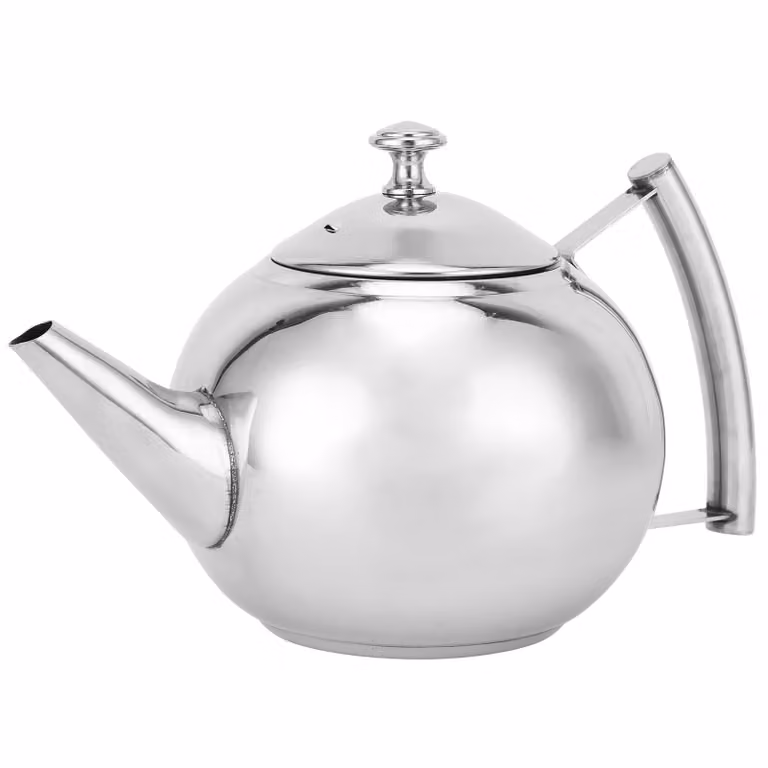 Teiera, teiera, teiera in metallo, teiera piccola, teiera in acciaio inox, mini teiera