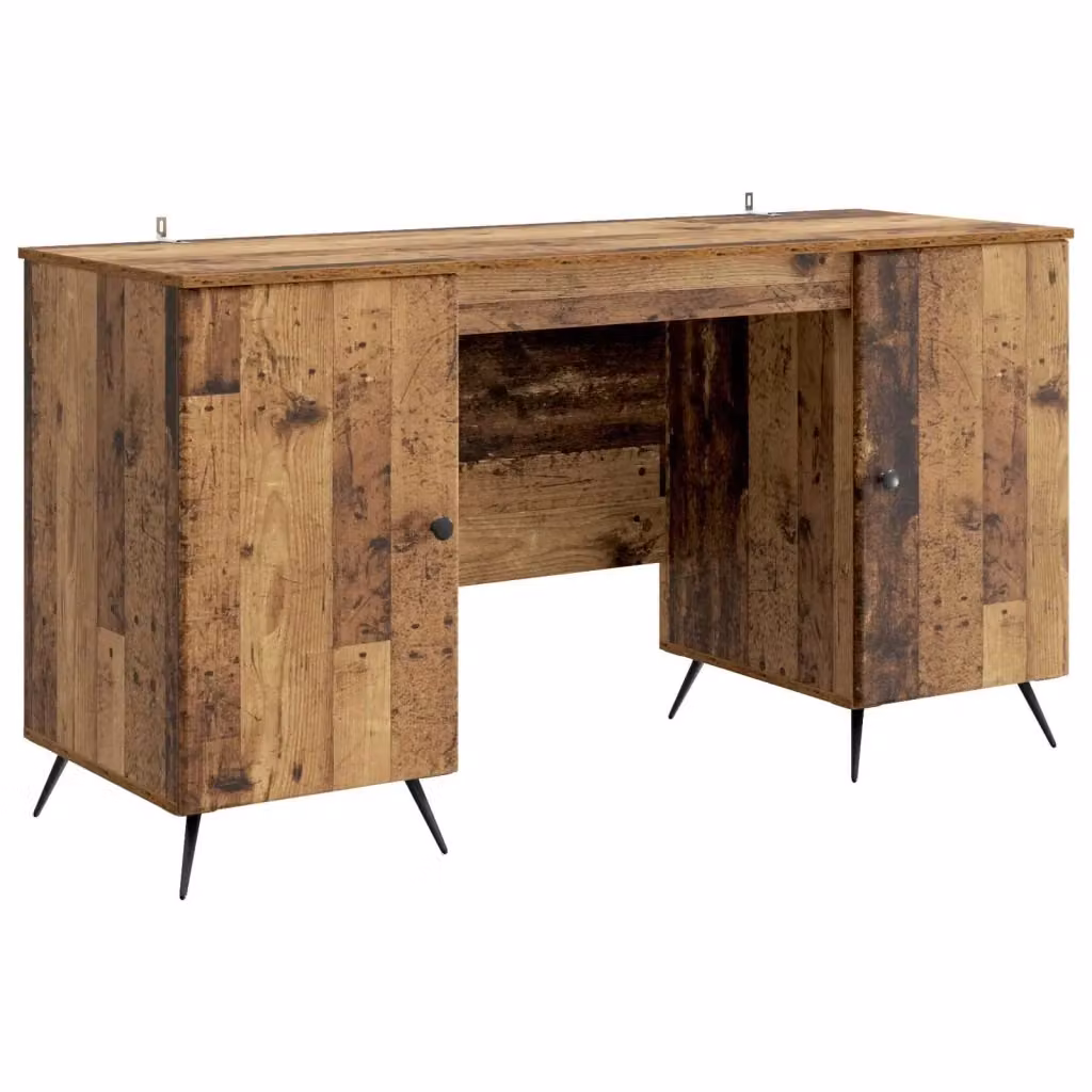 Scrivania in stile industriale vidaXL in legno marrone L: 142,5 cm, P: 50 cm, H: 75 cm – 2