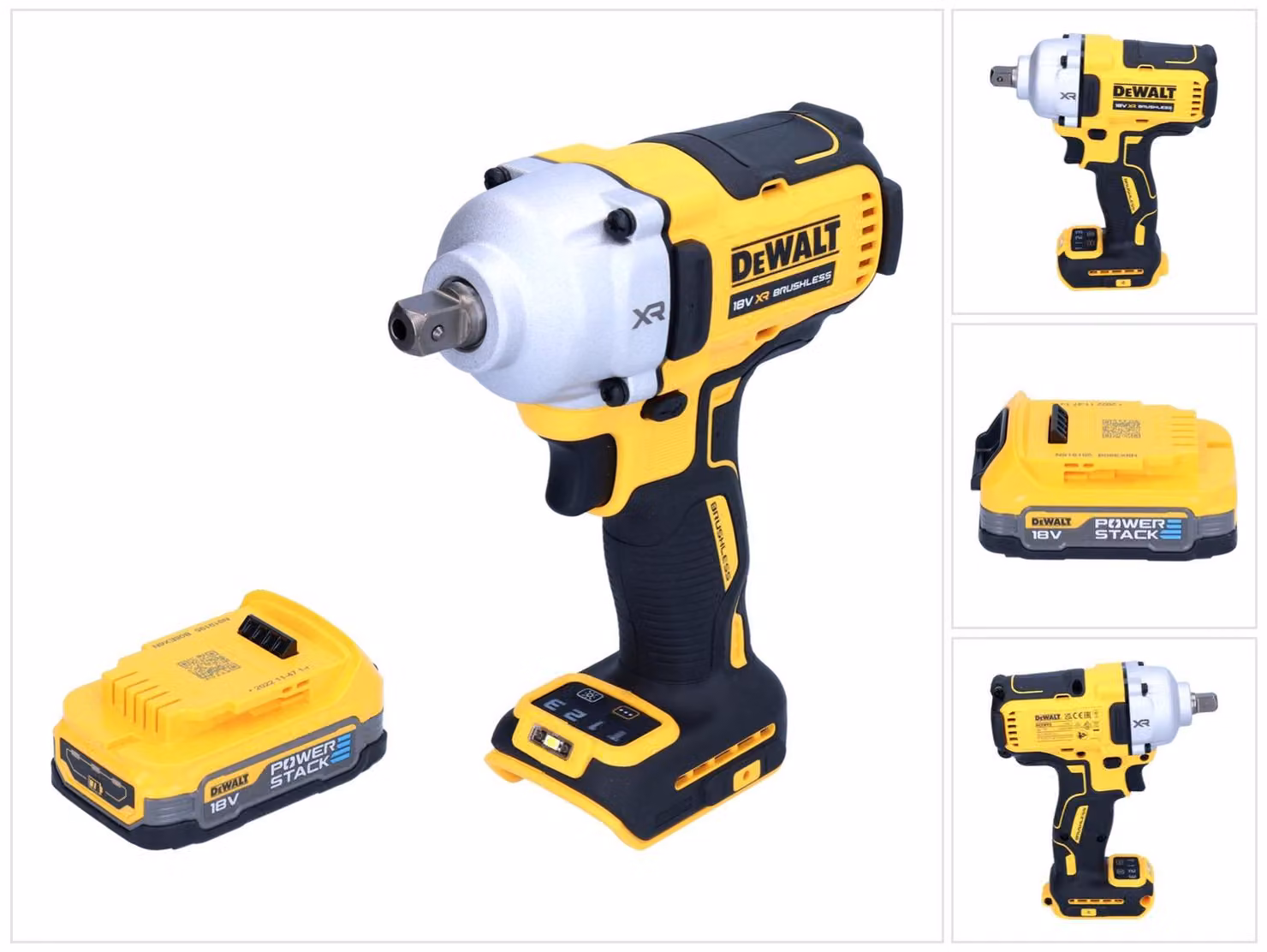 Avvitatore a impulsi a batteria DeWalt DCF 892 N 18 V 812 Nm 1/2" brushless + 1x batteria Powerstack 1,7 Ah - senza caricabatterie