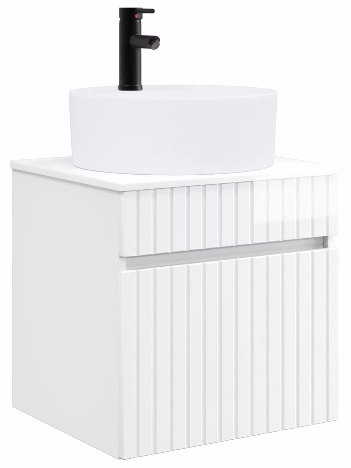Mobile lavabo da parete Bianco Lucido 49 x 44,5 x 65 cm