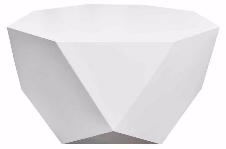 Casa Padrino Luxury Garden Table Matt White 77 x 77 x H. 46 cm - Tavolino resistente alle intemperie - Mobili da giardino - Collezione Luxury