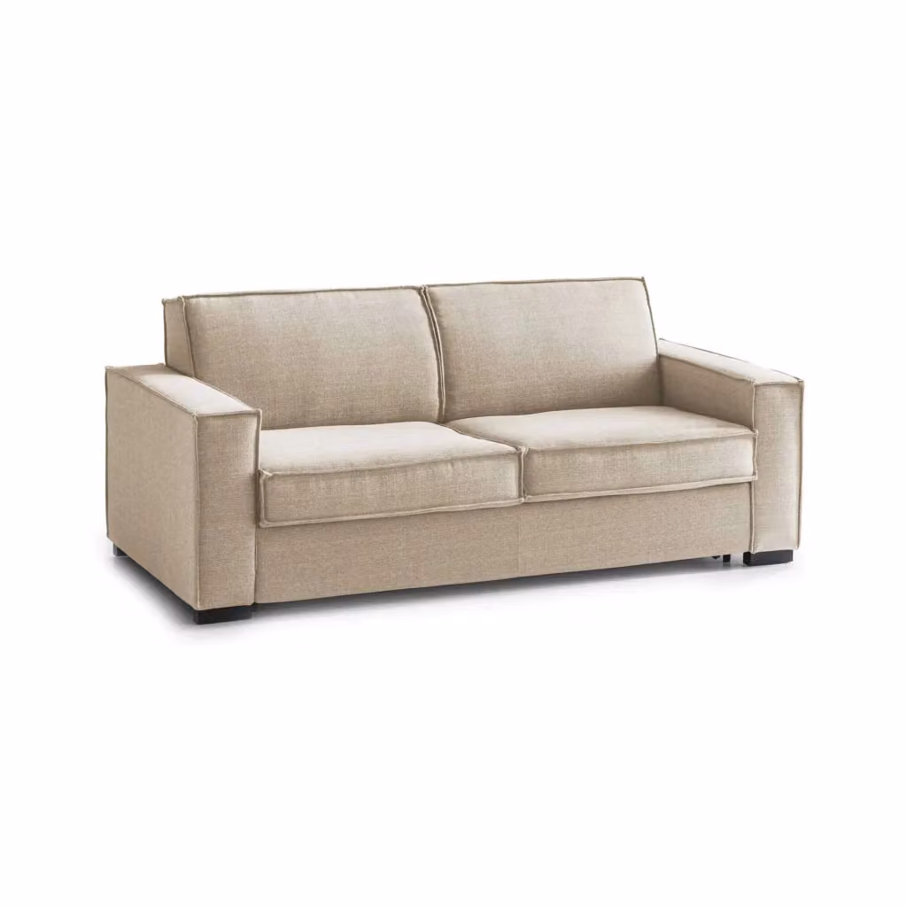 Divano a 2 posti Eletta TALAMO ITALIA in tessuto beige, design moderno Made in Italy, L: 200 cm, H: 90 cm, P: 95 cm – 2