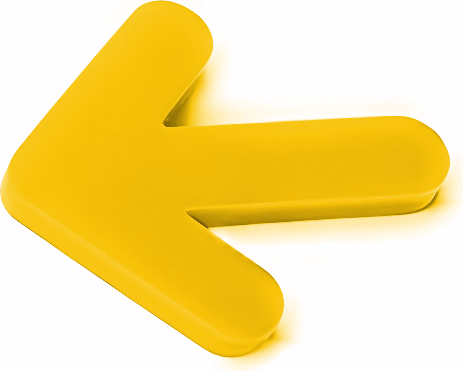 Set di 20 frecce in plastica (spessore 3 mm, gialle, pmma, autoadesive)