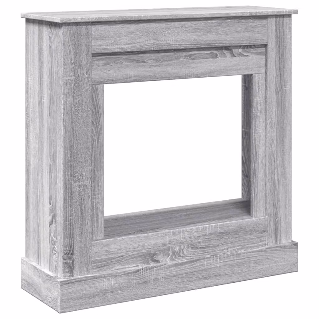 Cornice per Camino Grigio Sonoma 90x30x90 cm in Truciolato