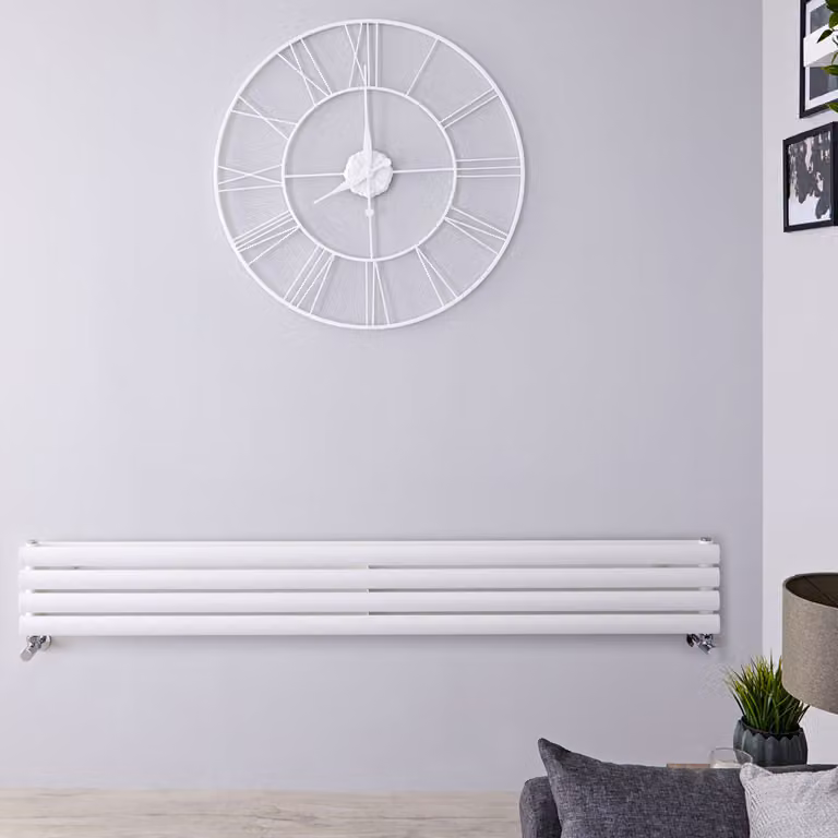 Radiatore di Design Orizzontale - Pannello Doppio - 236mm x 1600mm - Bianco - Revive