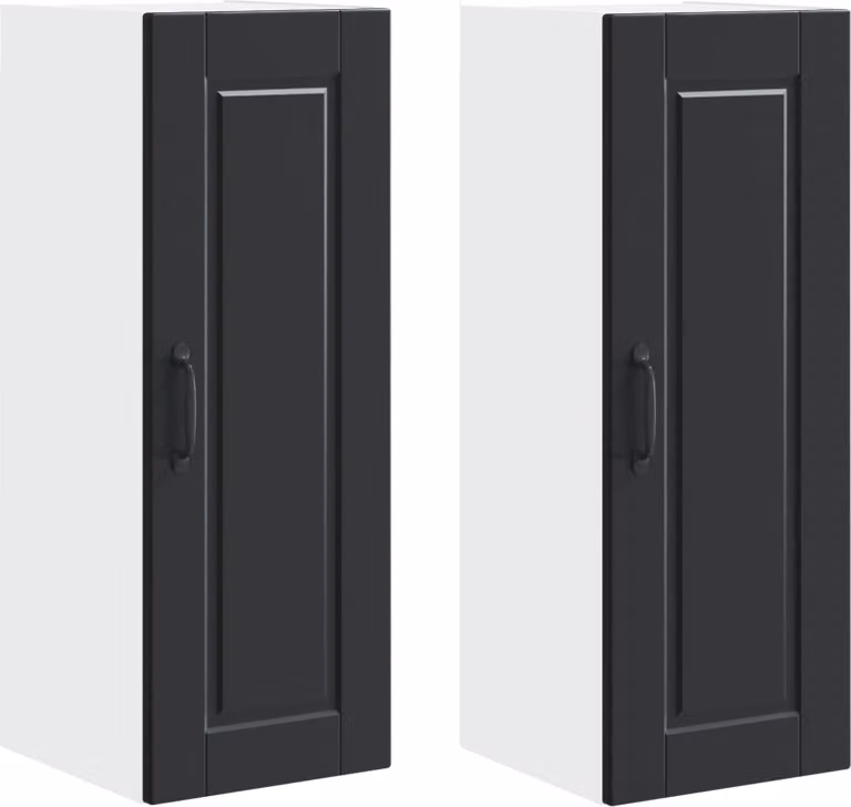 Armadietto a muro PORTO 2 pcs Nero 30 x 31 x 80 cm