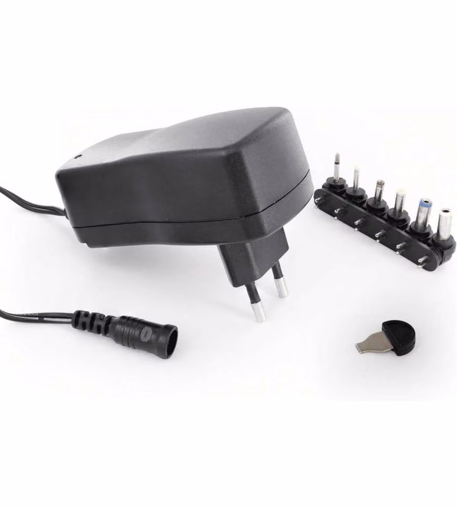 Metronic Alimentatore Universale 1000mA Nero con 6 Connettori Inclusi