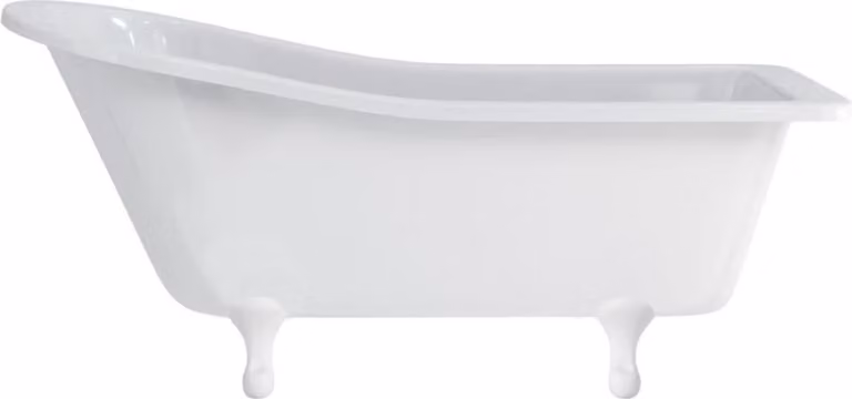 Casa Padrino Luxury Art Nouveau Bathtub White / White 169 x 73 x H. 77 cm - Vasca da bagno autoportante in acrilico retrò - Mobili da bagno retrò nostalgici