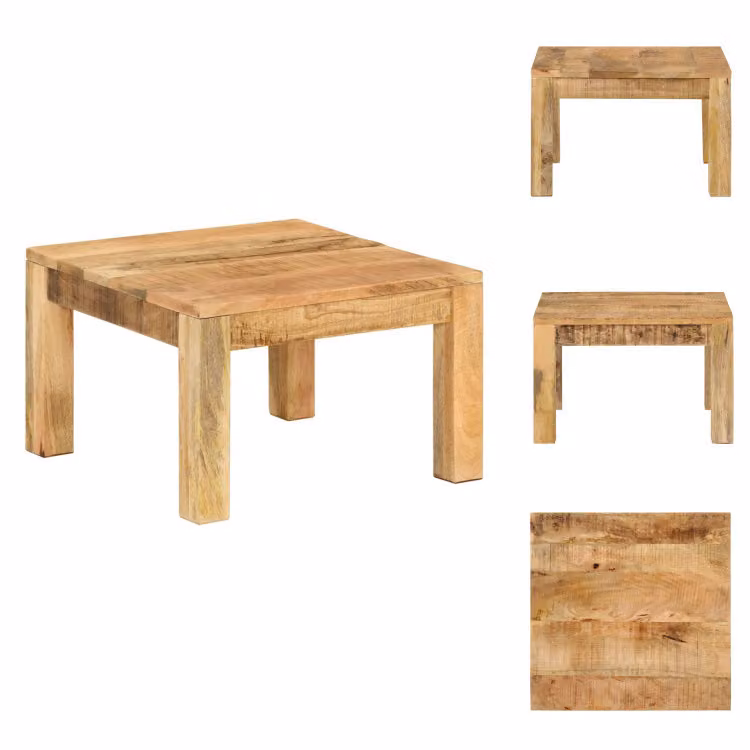 vidaXL Tavolino da caffè 55x55x35 cm in legno massiccio di mango - Tavolini da caffè