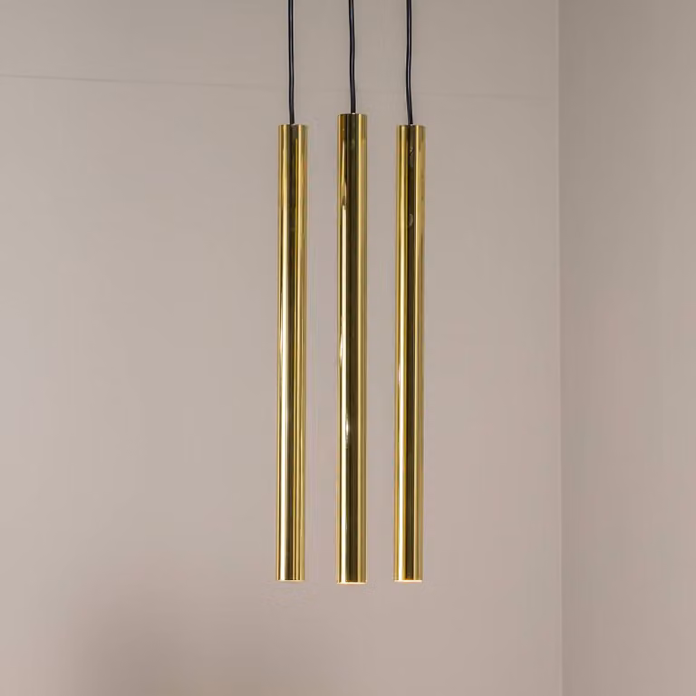Lampada a sospensione Sone Argon, dimmerabile, Ottone / Oro, Soggiorno / Sala da pranzo, Metallo, Lampada a sospensione